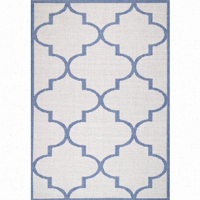 Nuloom 8' 6 X 13' Bernadette Outdoor Moroccan Latfice Rug In Blue