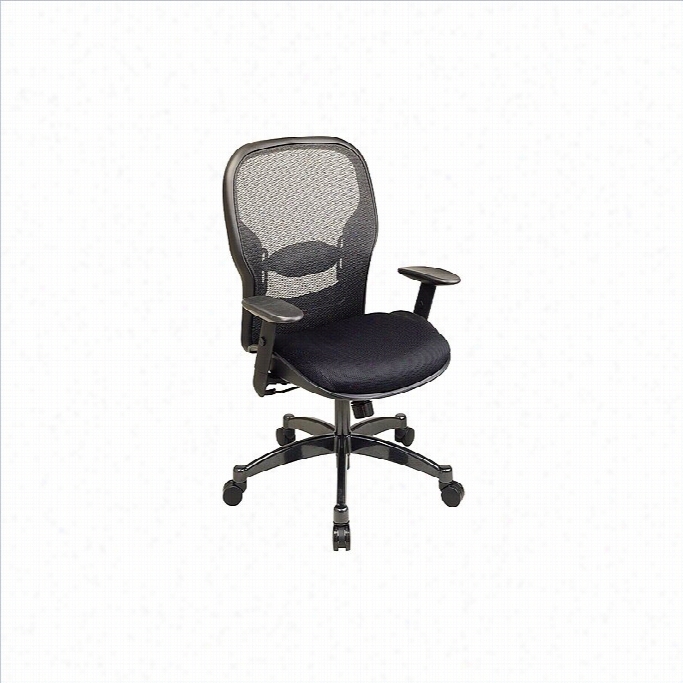 Office Star Space Collection: Matrex Back Office Hcair In Black