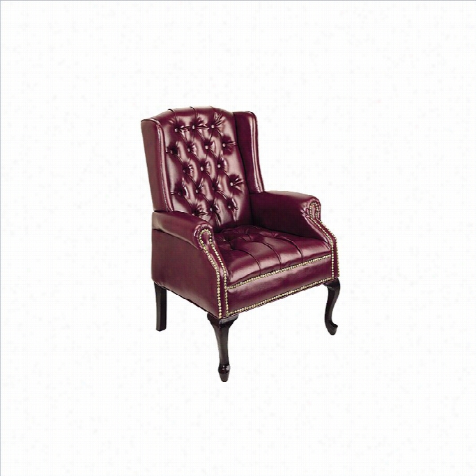 Office Asterisk Traditional Queen Ann Style Chair In Red