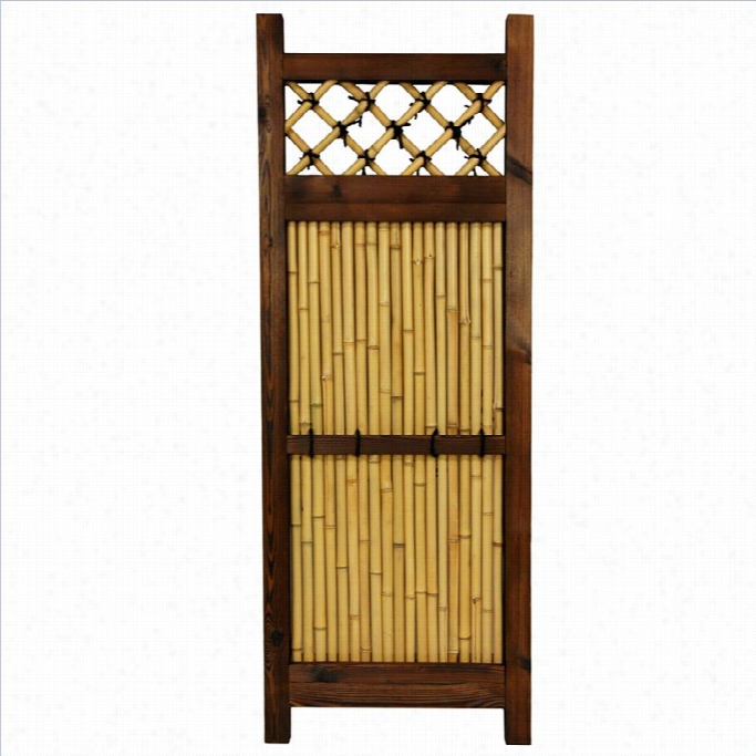 Oriental Furniture 4' X 1.5' Narrow Zen Garden Fence In Natural