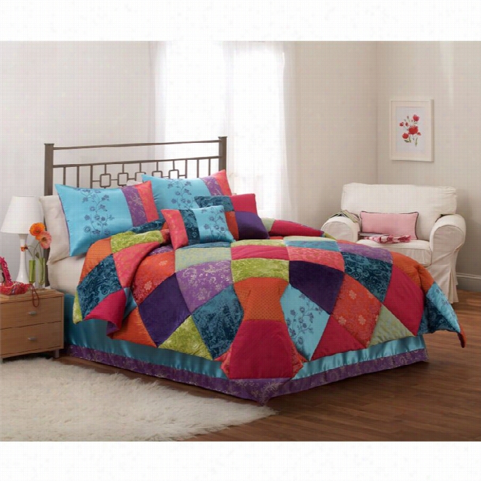 Pem America Kashmere Gem Full  Or Quee Comforger With 2 Shams
