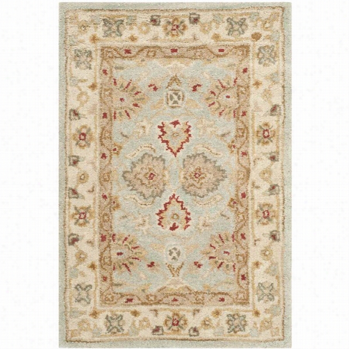 Safavieha Ntiquitty Grey Blue Tradiitipnal Rug - 2' X 3'