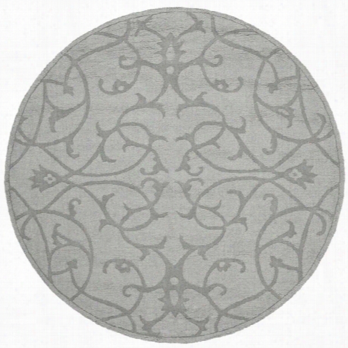 Safavie Himpressions Grey Contemporary Rug - Round 5'