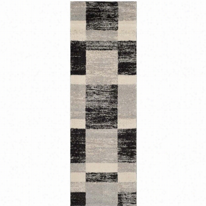 Safavieh Retro Black Contempora Ry Rug - Runner 2'3 X 9 '