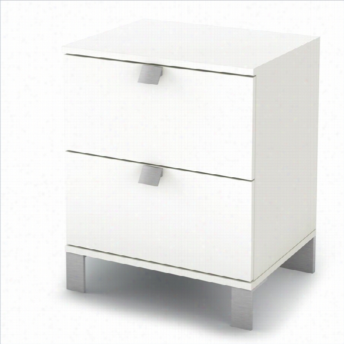 Soth Shore Affinato Nightstand In Pure White Perfect