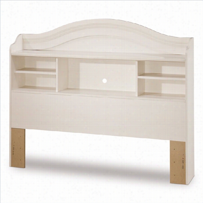 S0uth Prop Summer Breeze Full Bookcase Headboard In White