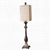 Uttermost Valstrona Polished Nickel Buffet Lamp in Textured Rusty Black