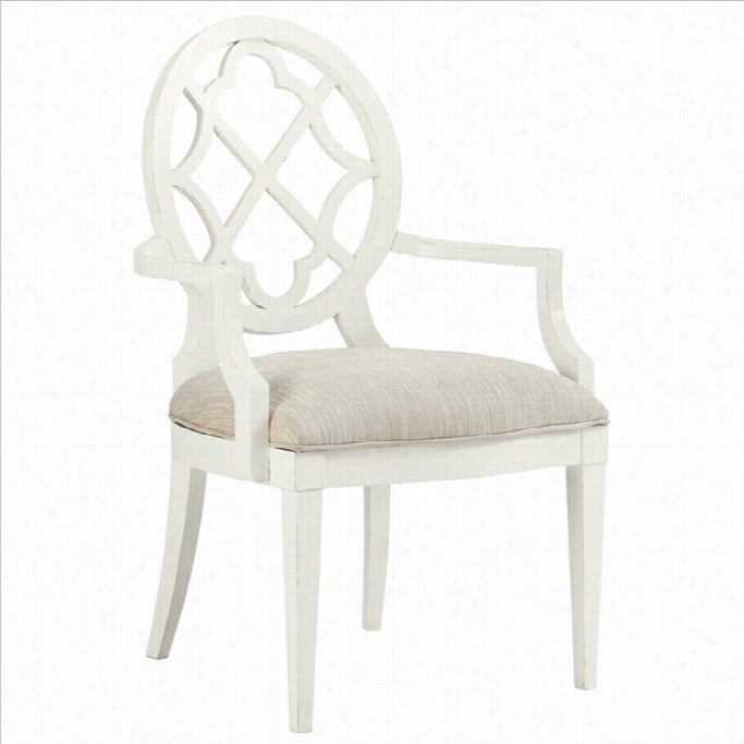 Tommy Bahama Home Grind  Creek Fabri Carm Chair In White