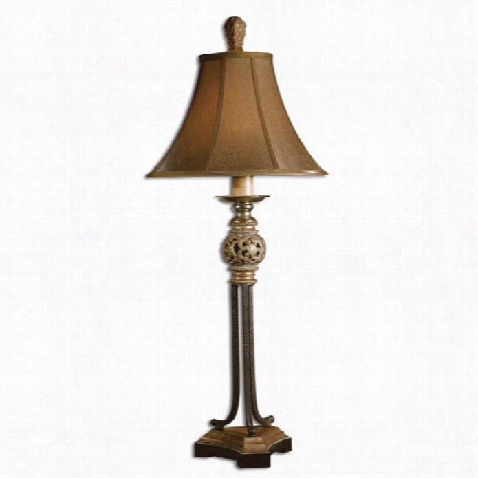 Uttermost Jenelle Iron Buffet Lamp In Antiqued Gold