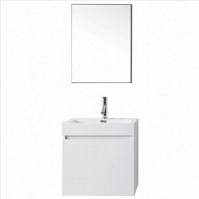 Virtu Usa Zuri 23 Polymarlbe Single Bat Hroom Vanity Cabinet Set In Glossy White