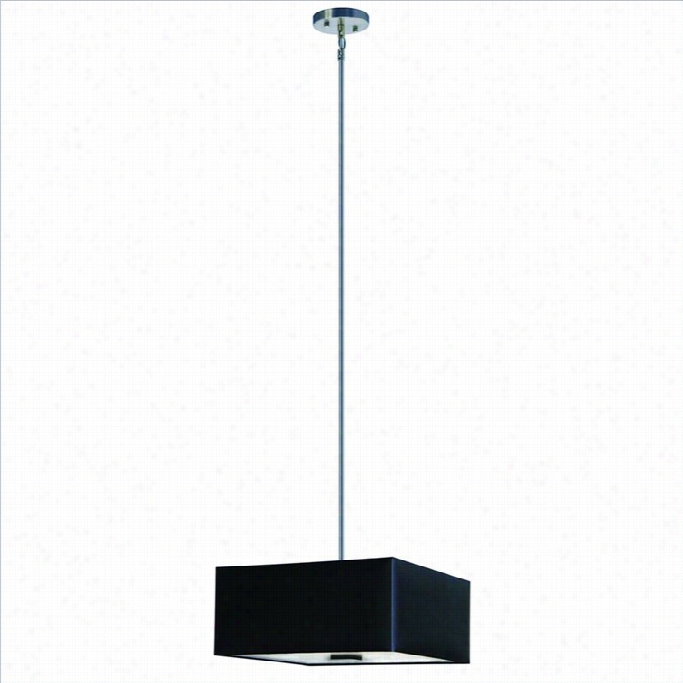 Yosemite Home Decor Lyell Forks 3 Light Pendant In Satin Steel Wigh Black Stealth Shade