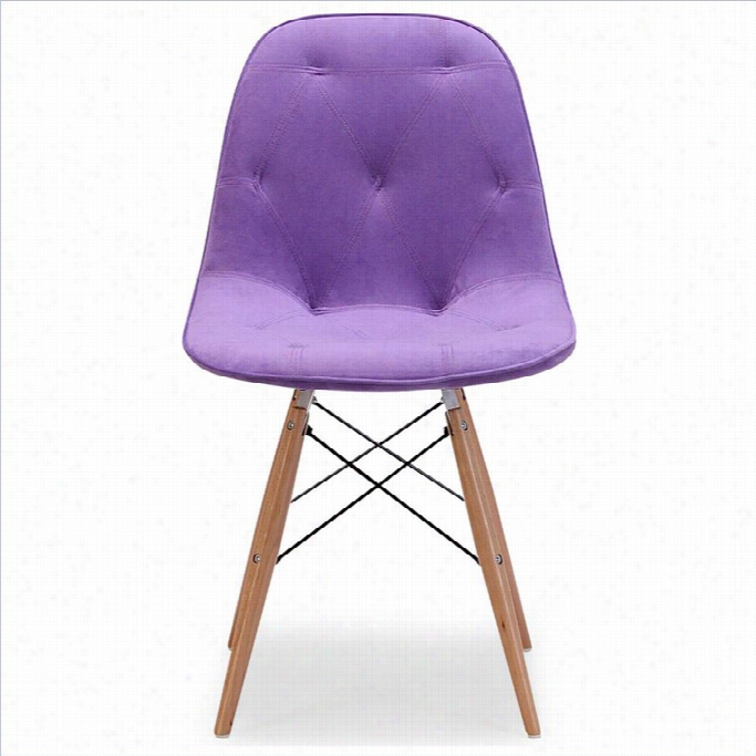 Zu O Probability Dining Chair In Purple Velour