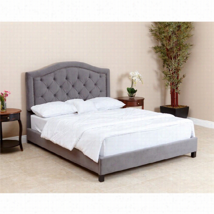 Abbyson Living Remy Queen Full Utfted Bed In Gray