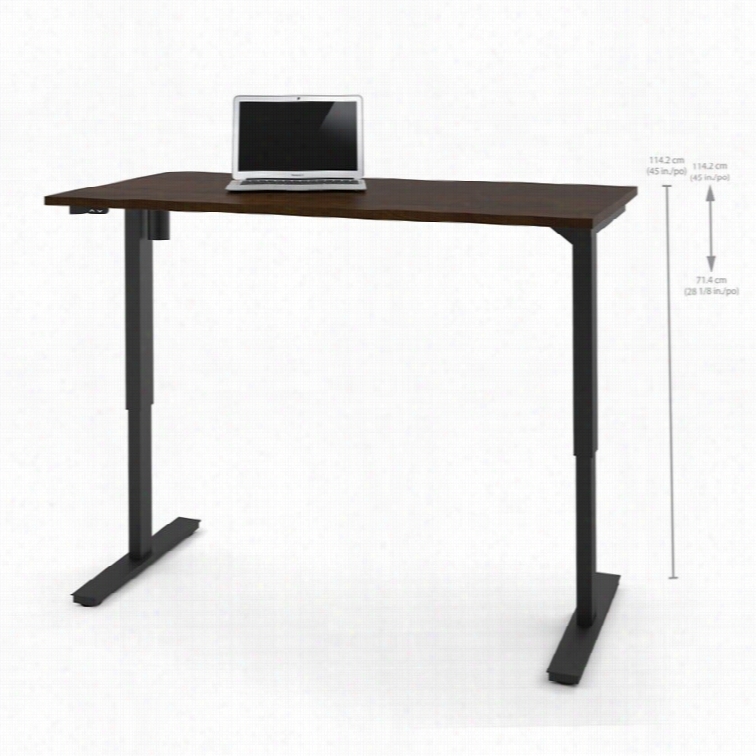 Bestar 30 X 60 Power Ad Ju$table Stand1ng Desk Inchocolate