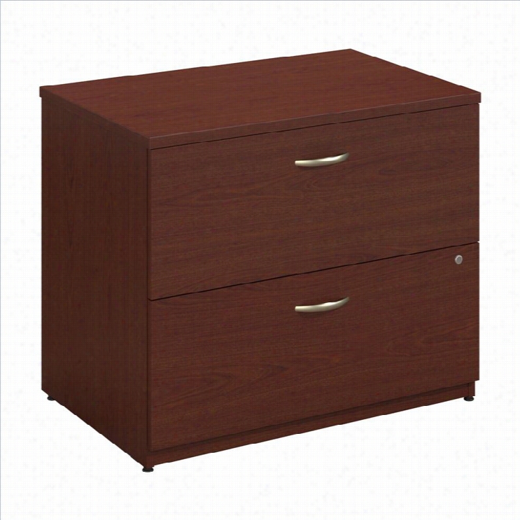 Bush Bbf Series C 36w 2dwr Lateral File Iin Mahogany