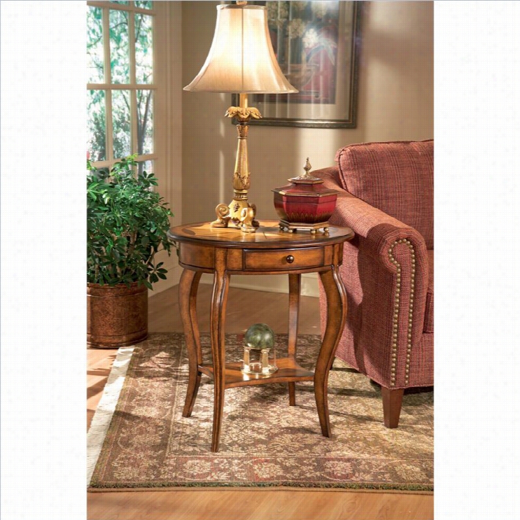 Butler Specialty Masterpiece Oval Wood Ccent Table-brushed Sable