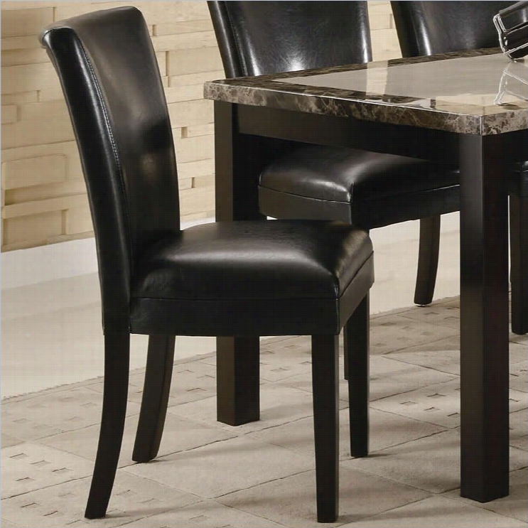 Coaster Carter Upholstreed Dining Chairr In Black