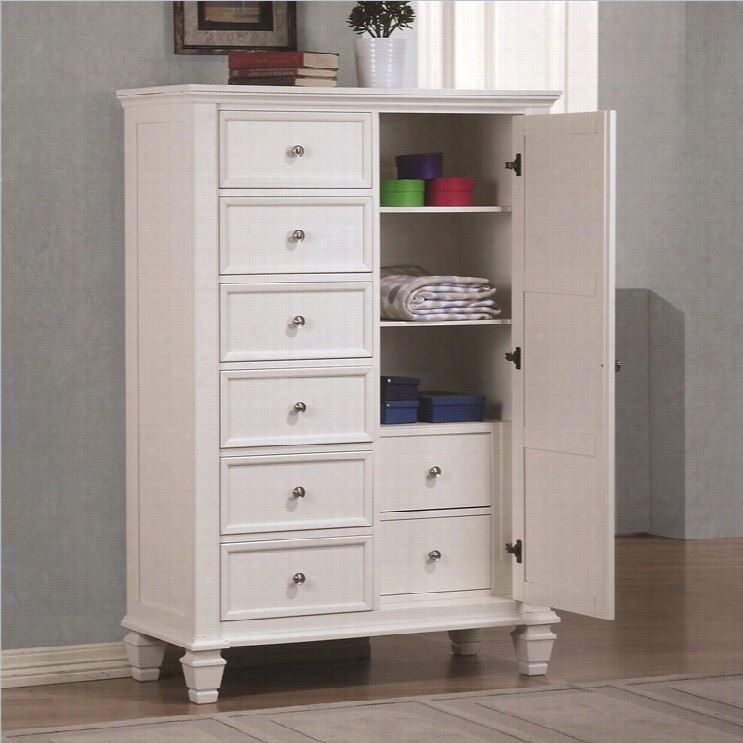 Coaster Sandy Beach Armoire In White