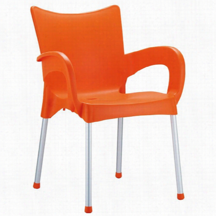 Compamia Romeo Resi Dining Arm Chair In Orange