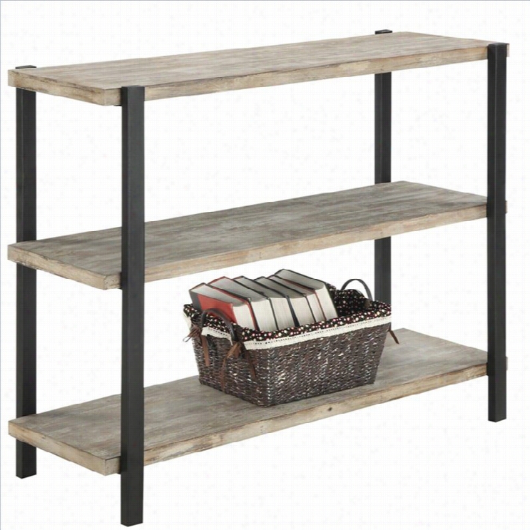 Convenience Concepts Wyoming 3 Tier  Console Bookcsae In Blaci Matte