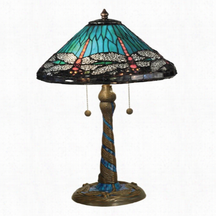 Dale Tiffany Bluec One Dragonfl Ta6le Lamp