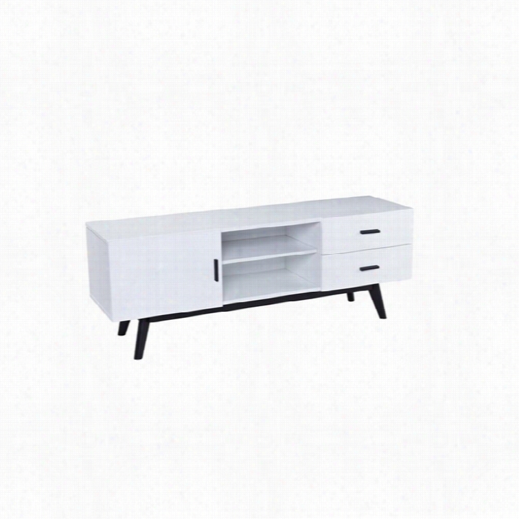 Diamond Sofa Focus 2 Drawer Tv Stand In White