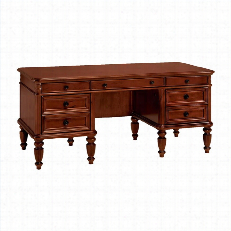 Dmi Antigua Executive Wood Writing Desk In Cherry