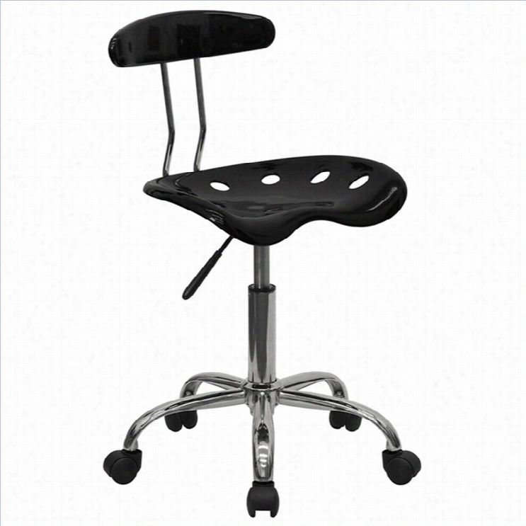 Flash Furniture Vibrant Computer Task Office Chair In Black And Chfome