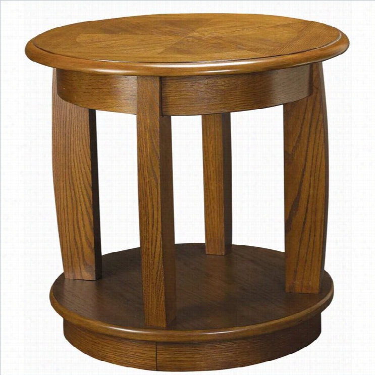 Hammary Ascend Round End Table In Medium Oak