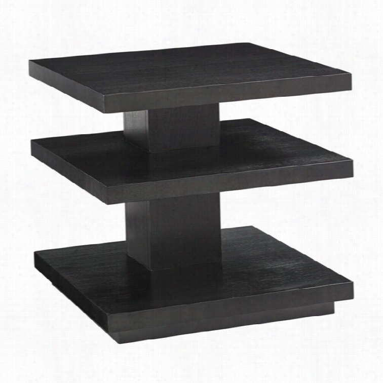 Lexington Carrera Ellena Square Wood End Table In Carbon Gray