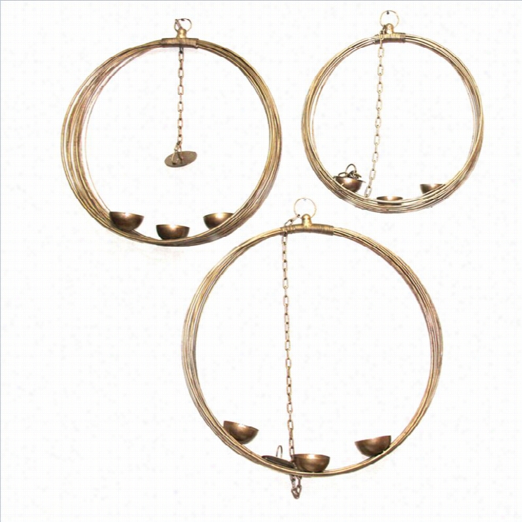 Moe's Ring O F Fire Wall Decor In Bronz (set Of 3)