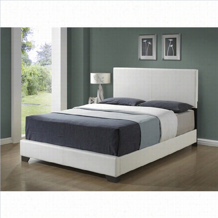 Monarch Queen Size Pllatforrm Bed In White