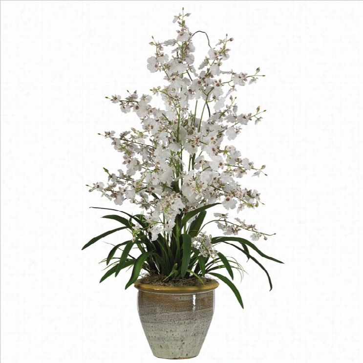 Nwarly Natura Ltriple Dancing Lady Silk Flower Arragement In White