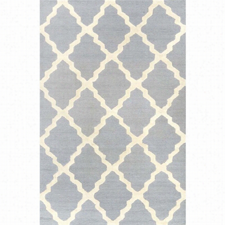 Nuloom 5' X 8' Hand Hooked Mararkech Trellis Rug In Sap Blue