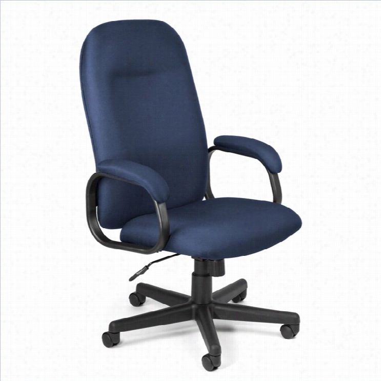 Ofm Hi-back Exeuctive Fofice Chair In Navy