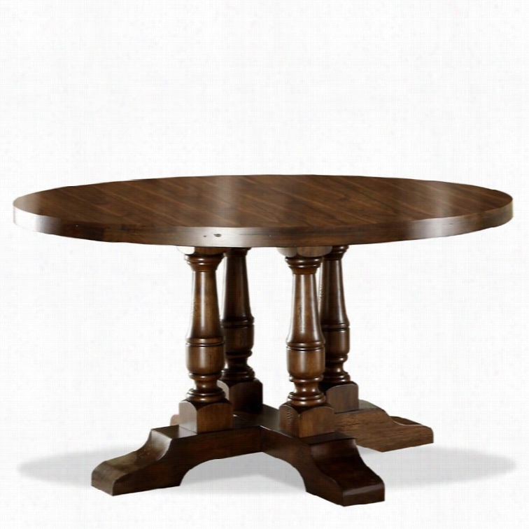 Riverside Fuurniture Newburgh Dining Table Top-base In Ancient Rarity Ginger