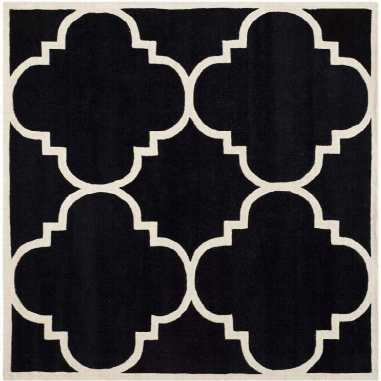 Sfaavieh Chathham Black Contemporary Rug - Square 8'9