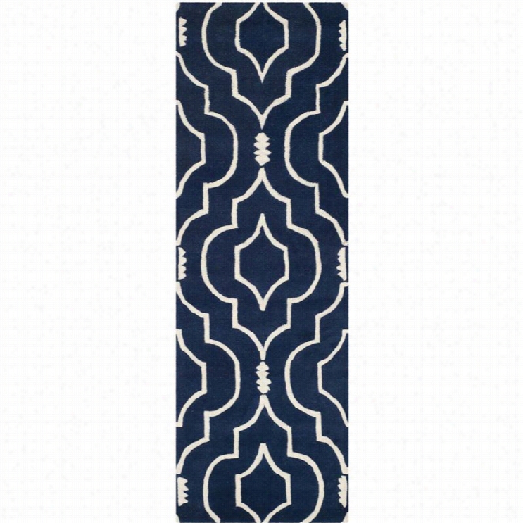 Safavieh Chatham Dark Blue Contemporary Rug - 2'3 X 11'