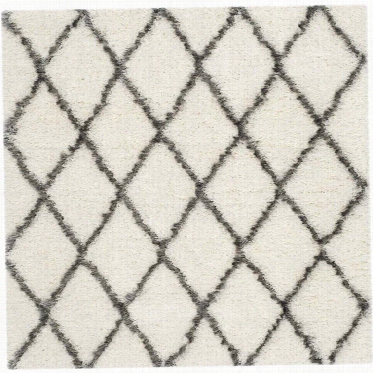 Safavieh Moroccan Shag  Ivory Shag Rug - Square 5'