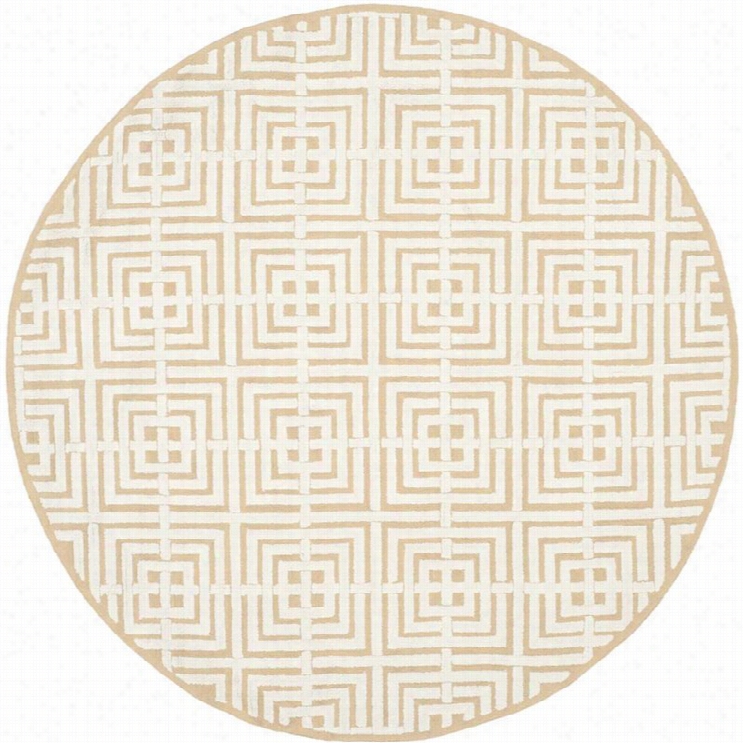 Safavieh Newport Beige Contemporary Rug - Rouund 6'