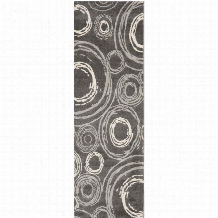 Safavieh Porcello Dark Grey Country Rug - Runner 2'4 X 9'