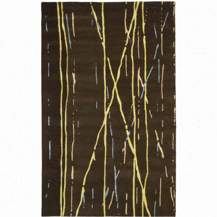 Safaveih Soho Rectangle Rug In Brown / Yellow