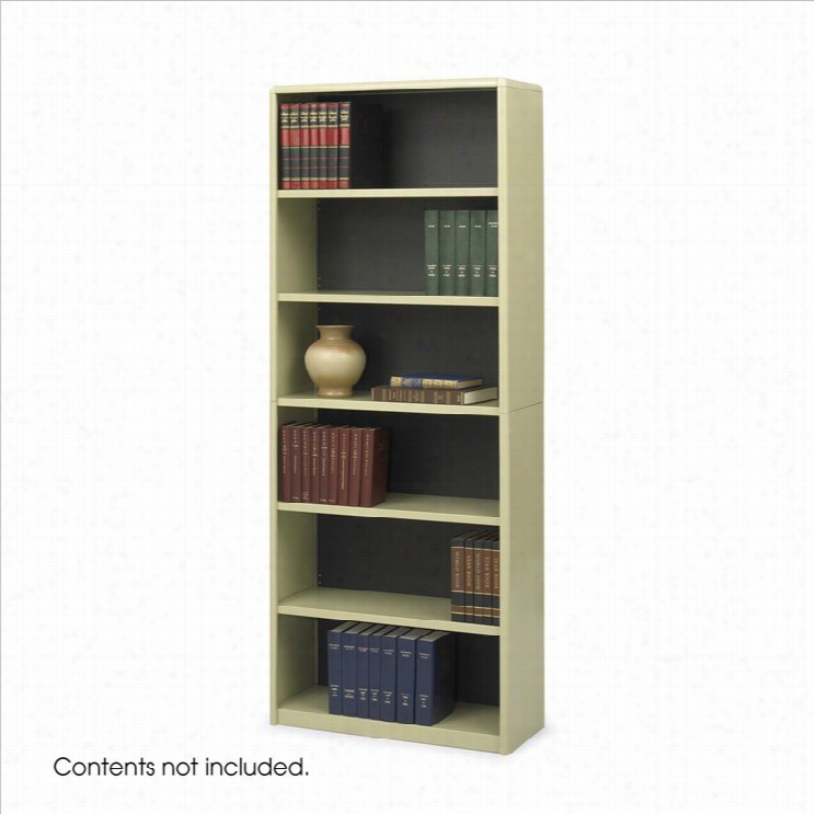 Sa Fco 6-shelf Valuemate Sand Economy Steel Bookcase