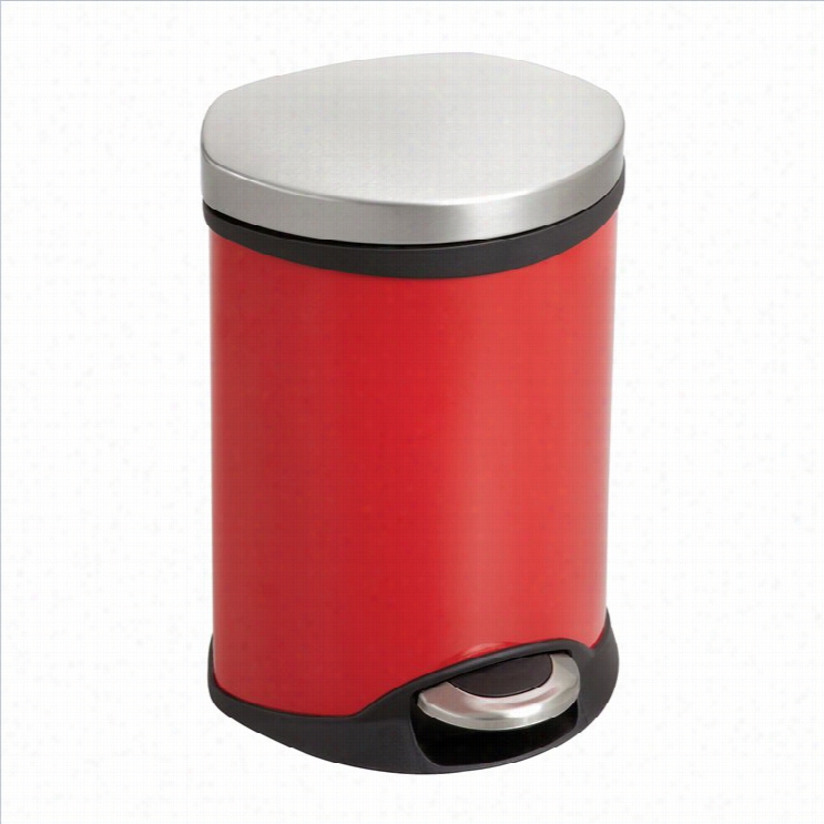 Safco Step--on Medical Receptacle - 1.5 Gallon In Red