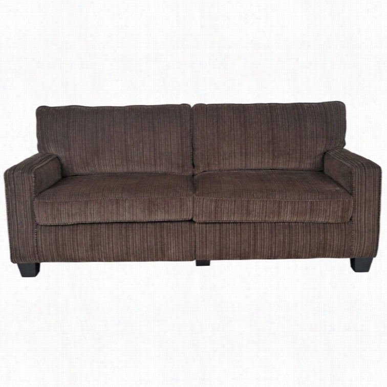 Serta Rta San Paolo 73 Fabric Sofa  In Mink Brown