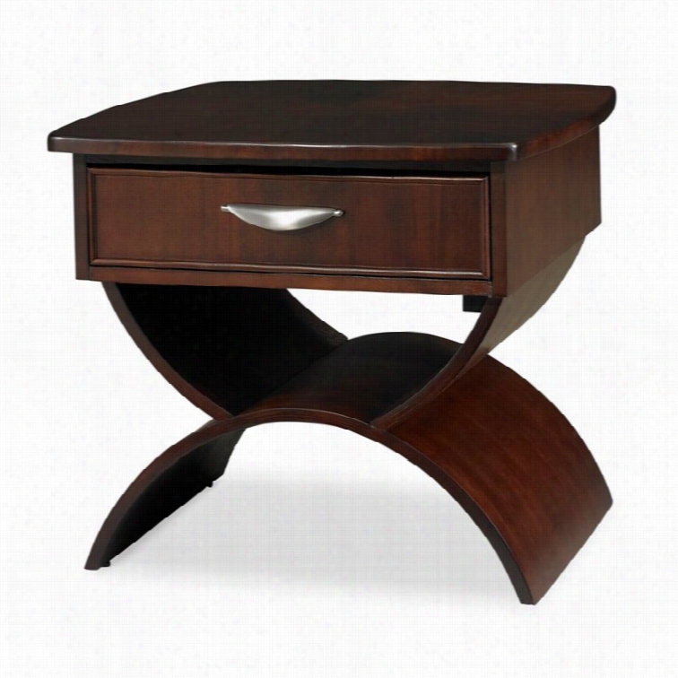 Somerton Cirque End Table In Soft Merlot