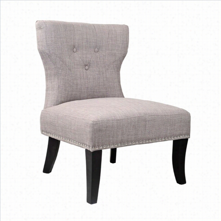 Sonax Corliving Antonio Puholstered Tufted Lounge Chair In Gray