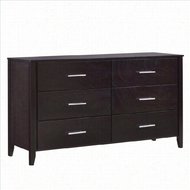 Sonax Corliving Ashland Wide Dresser In Dark Cappuccino