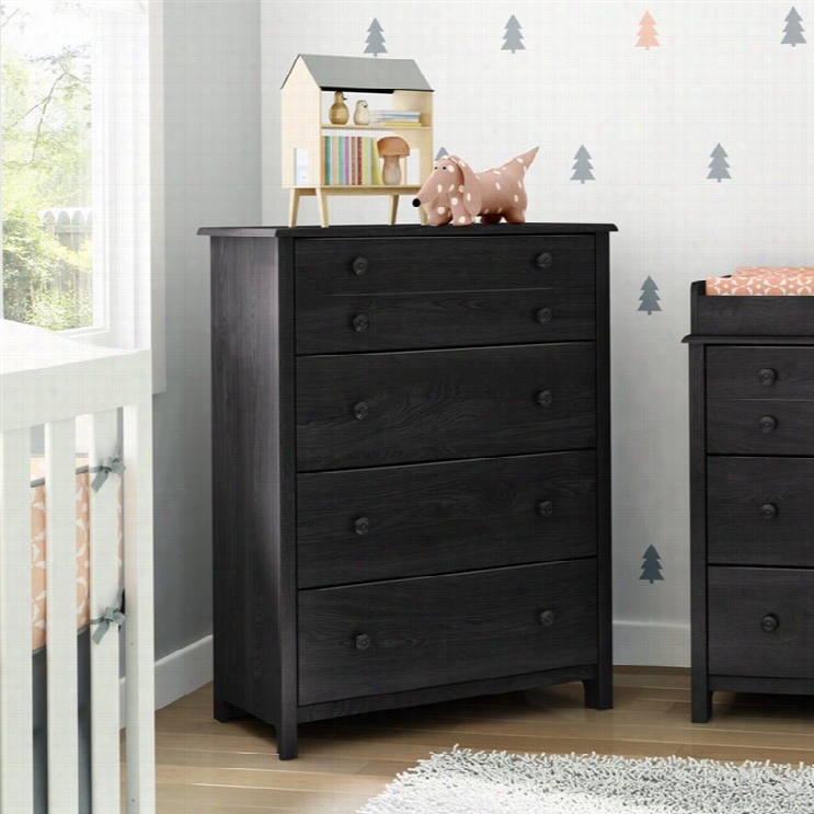 South Shore Little Simleys 4 Drawer Wood Chest In Gray Oak