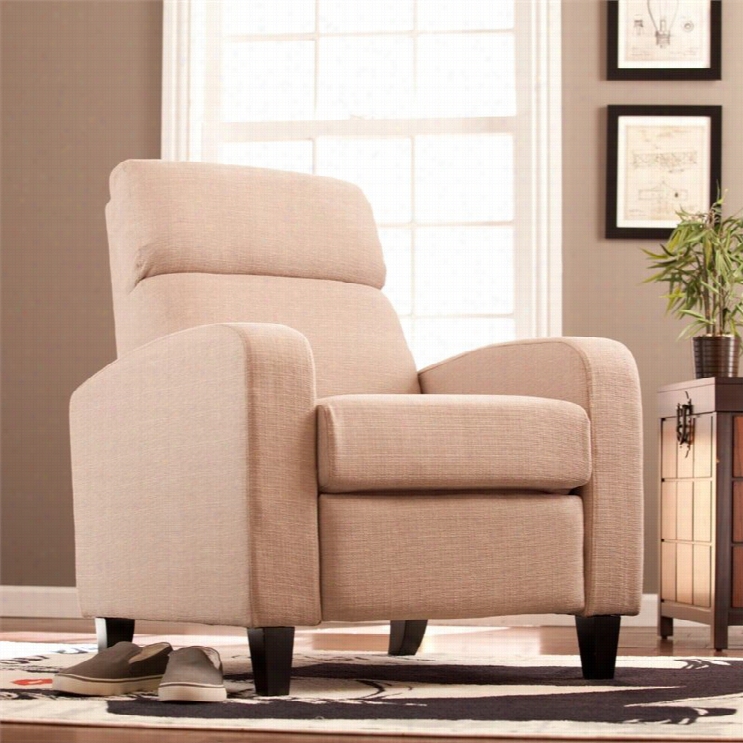 Southern Enterprises Grad Push Back Recliner In Oyster